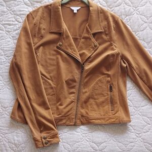 Camel/Tan Moto Jacket (Fits Like 18W-20W)
